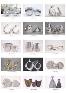 สินค้าขายดี Z.M. แจกันเหล็กตกแต่งโต๊ะลายดอกไม้สไตล์โมเดิร์น ชุบนิกเกิล ปรับแต่งได้ สำหรับตกแต่งบ้าน ดีไซน์สไตล์ชายทะเล - Product Image 2