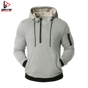 เสื้อฮู้ดแบบสวมศีรษะของผู้ชายสำหรับ500gsm เทอร์รี่ผ้าฝ้าย100% ไหล่ตกเสื้อฮู้ดโอเวอร์ไซส์สำหรับผู้ชาย - Product Image 5