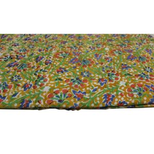 Tela de algodón 100% de bloque a mano, tejido indio de algodón por yarda, estampado a mano, artesanal, gasa, tapicería - Product Image 3