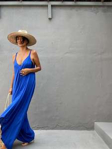 Mono sin mangas informal elegante de verano para mujer Diseño bohemio con cuello en V con patrón tejido Estilo modesto Modelo de pedido personalizado - Product Image 3