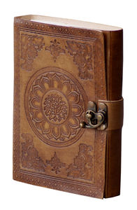 Handmade Embossed Mandala Chakra Design Notebook & Sketchbook <b>Leather</b> Journal - Product Image 3