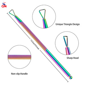 Pousse-ongles et nettoyeur de cuticules en acier inoxydable de qualité supérieure, outil professionnel pour la manucure et la pédicure en salon - Product Image 2