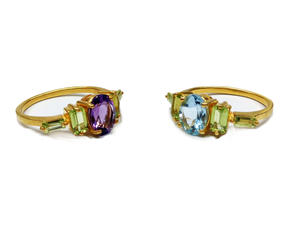 Sterling <b>Silver</b> 925 Supplier Wholesaler Custom Handmade Unisex Party Wear <b>Man</b> Amethyst Peridot Blue Topaz Unique Gemstone <b>Ring</b> - Product Image 4