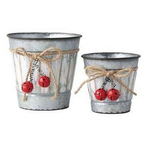 Juego de Diseño Popular, Cubo de metal de diseño Vintage para Navidad, de lujo, calidad, artículo de regalo de Navidad, cubo redondo de Metal de bajo precio - Product Image 1