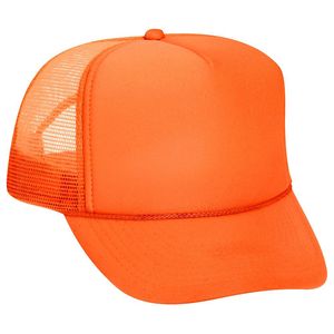 Wholesale High quality cheap price 6 panel decky trucker mesh cap plain baseball hat 3D puff embroidery black colors - Product Image 1