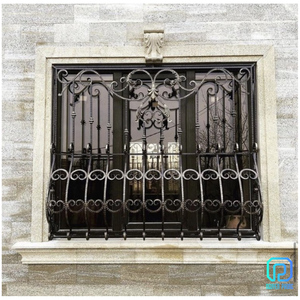 Casa de protección con ventana de acero resistente, diseño de parrilla de ventana de hierro, ventanas de marco negro - Product Image 2