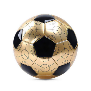 Black and Golden Leather Soccer <b>Ball</b> Professional Football Soccer <b>Ball</b> Official Size and <b>Weight</b> Customize Size and Color - Product Image 1