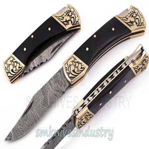 Cuchillo de bolsillo plegable, hecho a mano, Damasco, smk1312 - Product Image 2