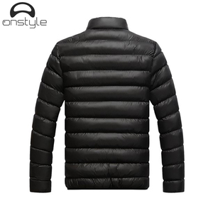 แจ็กเก็ตขนเป็ดแบบมีซิปของผู้ชายทรงหลวมมีฮู้ดหนาอบอุ่นในฤดูหนาว - Product Image 4