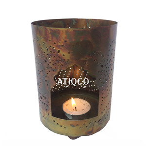 New Style Dubai White Gold Iron Votive Latest & Standard Metal Candle Holder Stylish & Modern Iron <b>Tealight</b> Stand Best Selling - Product Image 6