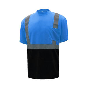 Camiseta DE SEGURIDAD reflectante de algodón 100% a la moda, manga corta de alta visibilidad, característica a prueba de agua, logotipo personalizable para adultos - Product Image 2