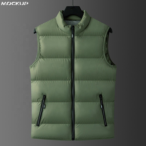 Vente en gros Hiver Puffer Vest Logo Personnalisé Hommes Femmes Chaud Sans Manches Vers Le Bas Rembourré Veste Extérieur Casual Wear - Product Image 3