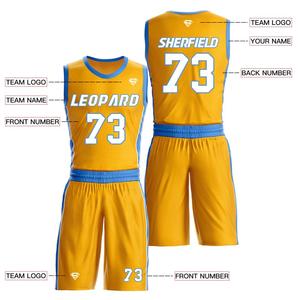100% <b>Polyester</b> Best quality Basketball Sports Custom Made Basketball Uniform Wholesale Reversible Basketball Wear - Product Image 2