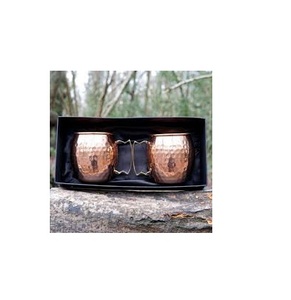 Ustensiles tasse à bière créative en cuivre fabriqué en inde artisanat à vendre produit shaker à cocktail pour emballage de 2 boîtes noires - Product Image 1