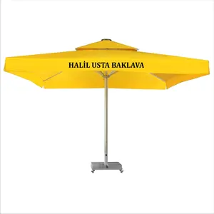 Easy Operate Crank Lift 600x600cm Aluminium Frame High Quality Parasol Umbrella