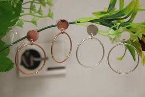 Boucles d'oreilles pendantes en forme circulaire en laiton nickel nouveau style bijoux de mode pour mariages fêtes et cadeaux - Product Image 5