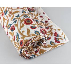 Indian Floral Cotton Fabric Women Clothing Fabric Cotton Print by the Yard Block Print for Women's Clothing - Product Image 3