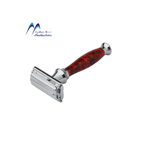 Wholesale Pearl Adjustable Double Edge Safety <b>Razor</b> with Brass Handle for <b>Men</b>-Classic Design Twist to Open - Product Image 1