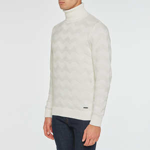 เสื้อสเวตเตอร์คอเต่าแขนยาวถักสำหรับผู้ชาย - Product Image 2