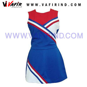 Uniforme de pom-pom girl personnalisé, hauts pour filles, short court, manches courtes, vente, spandex, coton, polyester, nylon, rayonne, latex - Product Image 4
