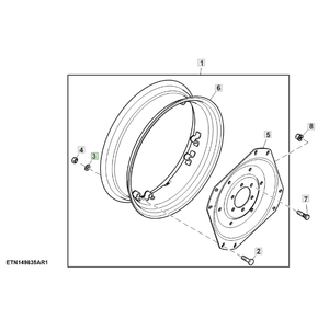 Pièce de rondelle de tracteur JD composant de machines agricoles de remplacement de haute qualité rondelle durable avec numéro de pièce R140025 - Product Image 5