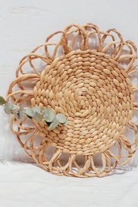Jacinto de agua mantel posavasos-agua de calabaza mantel tejido redondo tejido de mimbre ([Ws0084587176063] - Product Image 5