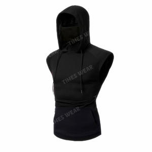 <b>Men's</b> Summer Fashion Personalized T-shirt <b>Men's</b> Solid Color <b>Sleeveless</b> Fitness Ninja Hoodie Vest - Product Image 5
