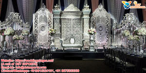 Decoración de Escenario de Boda Elegante y Moderna, Decoración de Escenario de FRP Exclusiva para Bodas, Escenario de Recepción de Boda Moderno y Contemporáneo - Product Image 2