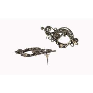 Treanding-pendientes grandes étnicos, Plata hecha a mano, aspecto redondo - Product Image 3