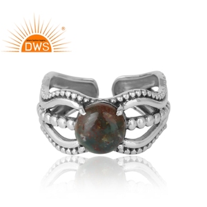 Anillo de plata de primera ley y piedra preciosa para mujer, sortija, plata esterlina 925, piedra preciosa, estilo indio, Diseño atrevido, venta al por mayor - Product Image 2