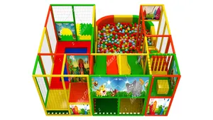 Soft Play Center Playground Kids Ball Pit con scivoli