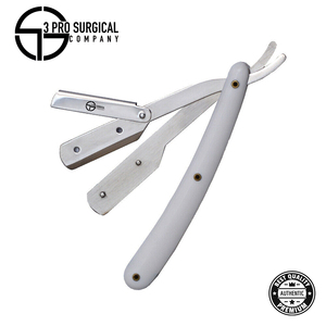 Maquinilla de afeitar recta de calidad 3Pro diseñada para uso profesional, construcción de acero inoxidable, diseño ligero y facilidad de control - Product Image 2