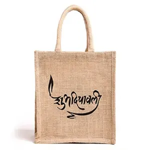 Advertising promotional custom printed fine quality laminated handle shopping jute bags