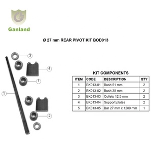 Nouveaux kits de pivot arrière GL-25400, type douille de 38 mm pour remorques de camions - Product Image 4
