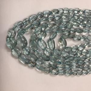 6mm 8mm 10mm Natural Blue Aquamarine <b>Stone</b> Smooth Tumble Beaded <b>Necklace</b> Gemstones Beads Strands <b>Semi</b> <b>Precious</b> Top Fine AAA New - Product Image 1
