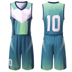 2024 ensembles d'uniformes de basket-ball à col en V par sublimation personnalisée vêtements de basket-ball sur mesure de haute qualité - Product Image 3