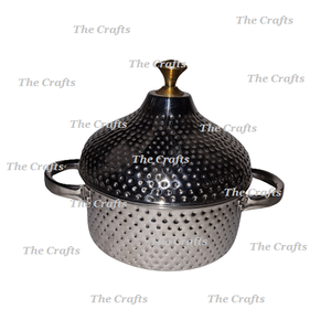 Stainless Steel Hammered <b>Insulated</b> Casseroles <b>Serving</b> <b>Dish</b> With Premium Quality Tableware <b>Serving</b> Hot Pot - Product Image 5