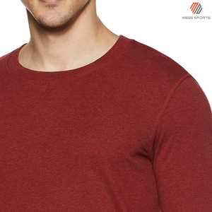 T-shirt uni de qualité supérieure à manches longues pour hommes |   T-shirt à manches longues col rond 100% coton de haute qualité - Product Image 6