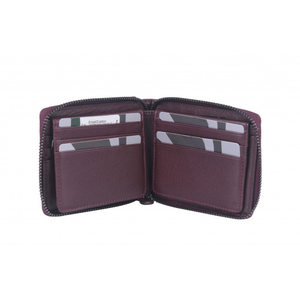 Genuine Leather <b>Small</b> Zipper Pocket Coin Case <b>Men's</b> <b>Wallet</b> Made in Turkey - Product Image 3