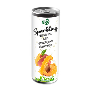 Venta al por mayor a granel de té negro espumoso con jugo de melocotón 250ml lata mejor bebida con el mejor precio MOQ bajo - Product Image 5