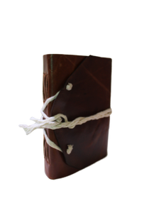 Diario indio hecho a mano de cuero genuino marrón suave A5 tamaño 200 páginas de papel en blanco hilo cosido 7x5 regalo de cierre Tribal para viajes - Product Image 3