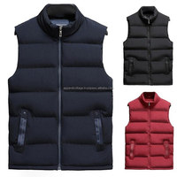 2025 Offre Spéciale à la mode hommes corps plus chaud veste d'hiver vers le bas gilet col montant sans manches coton doudounes avec logo personnalisé