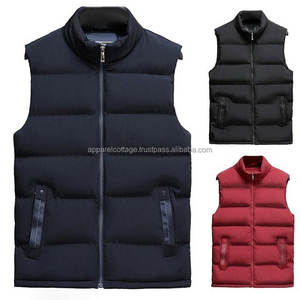 2025 Offre Spéciale à la mode hommes corps plus chaud veste d'hiver vers le bas gilet col montant sans manches coton doudounes avec logo personnalisé - Product Image 1