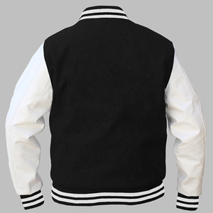 Chaquetas Varsity de Invierno Personalizadas en Lona Negra con Características Impermeables y Resistentes al Viento de Huzaifa Products - Product Image 2