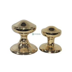 Pomos de puerta de seta de latón, pomos de Metal hechos a mano dorados, pomos pulidos de alta calidad, venta al por mayor, fabricante de la India - Product Image 1