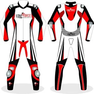 SFI yüksek kalite özel toptan erkek motosiklet 1 adet özel takım elbise CE koruyucular ve aerodinamik kambur