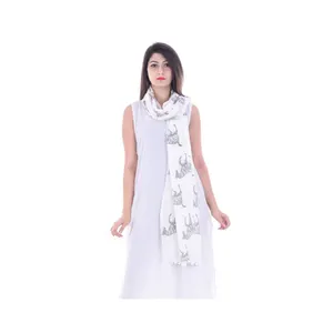 Luxury Jacquard Scarf for Women Acrylic Cotton & Wool Handmade Jacquard Scarf with Multiple Design handmade product