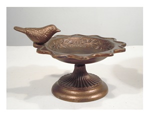 Mangeoire à oiseaux en fonte Bain à oiseaux en métal Décoration de jardin - Product Image 2