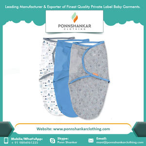 Customized Logo Wholesale Organic Muslin Adjustable Swaddle Wrap - Product Image 2