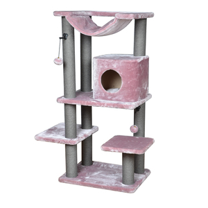 Pohon Kucing Besar Kucing <span class=keywords><strong>Maine</strong></span> <span class=keywords><strong>Coon</strong></span> Kitty Kucing Tiang Gores dengan Rumah dan Tempat Tidur Gantung - Product Image 3